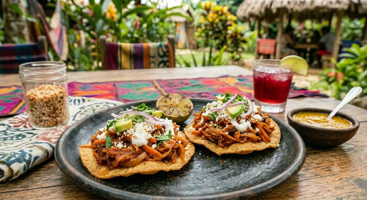 Mexican Carrot Tinga Tostadas